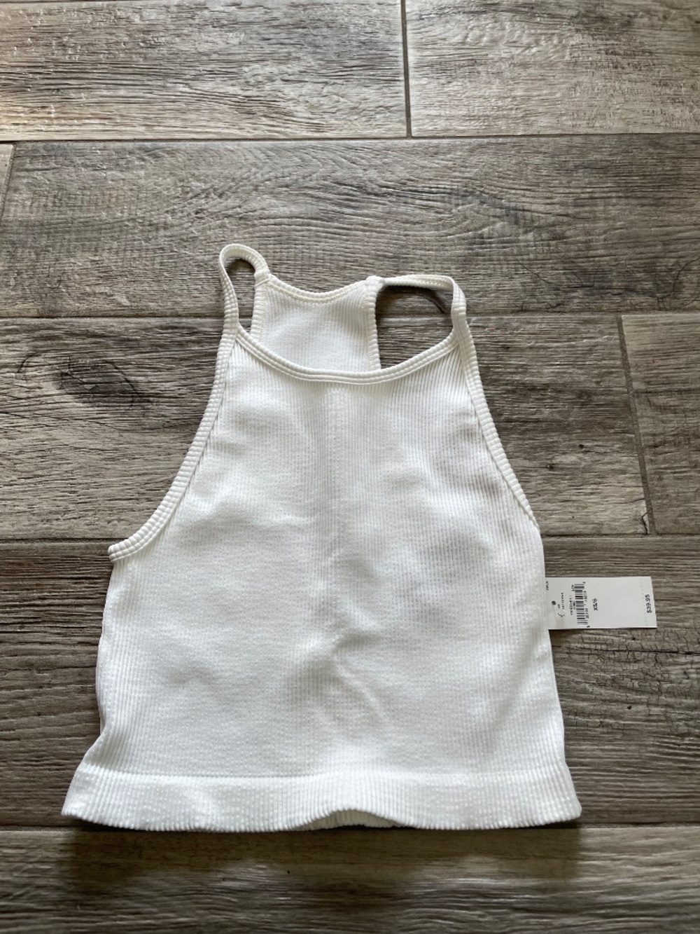 ❤️ GAP FIT SEAMLESS RIBBED BRAMI WHITE SPORTS BRA TOP SIZE XS/S NEW